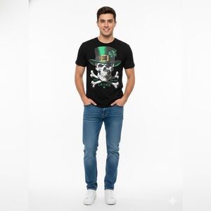 Men Graphic T- Shirt St. Patrick Day With Skull
